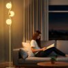dimmable gold floor lamp