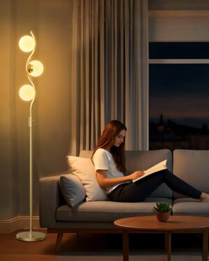 dimmable gold floor lamp